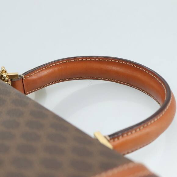 CELINE Macadam Canvas Hand Bag Pvc Leather Brown - Picture 8 of 13